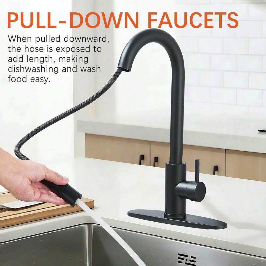 Grifo mezclador de cocina de acero inoxidable