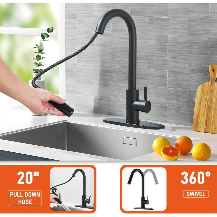 Grifo mezclador de cocina de acero inoxidable