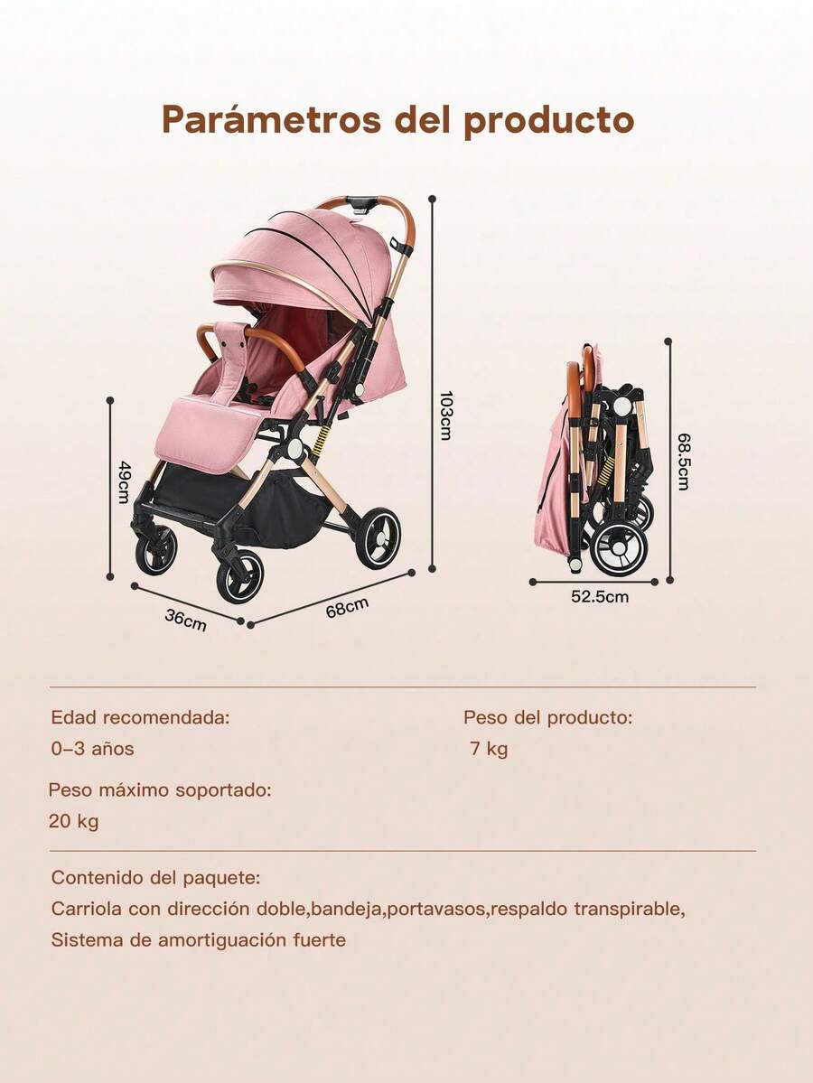 Cochecito de bebé reversible
