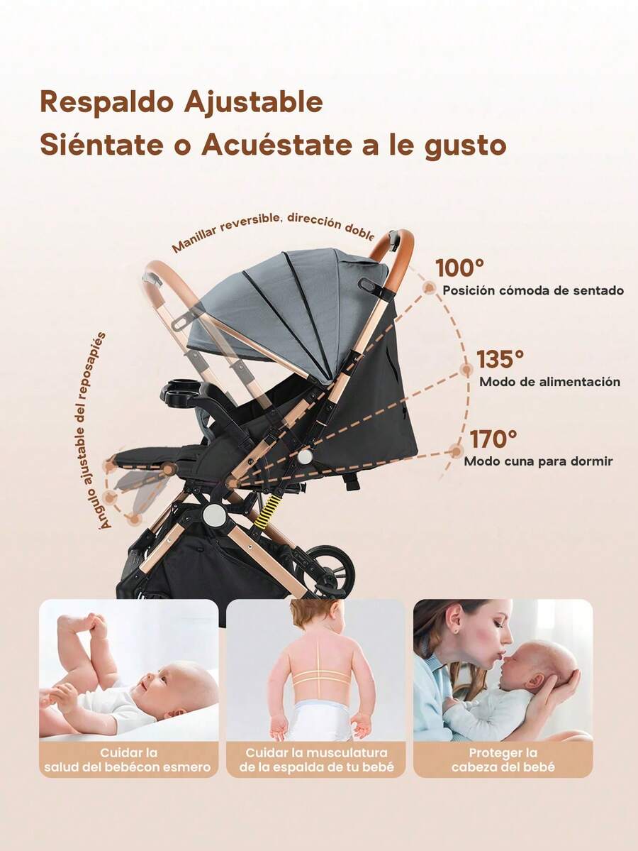 Cochecito de bebé reversible