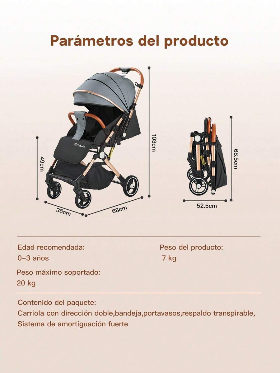 Cochecito de bebé reversible