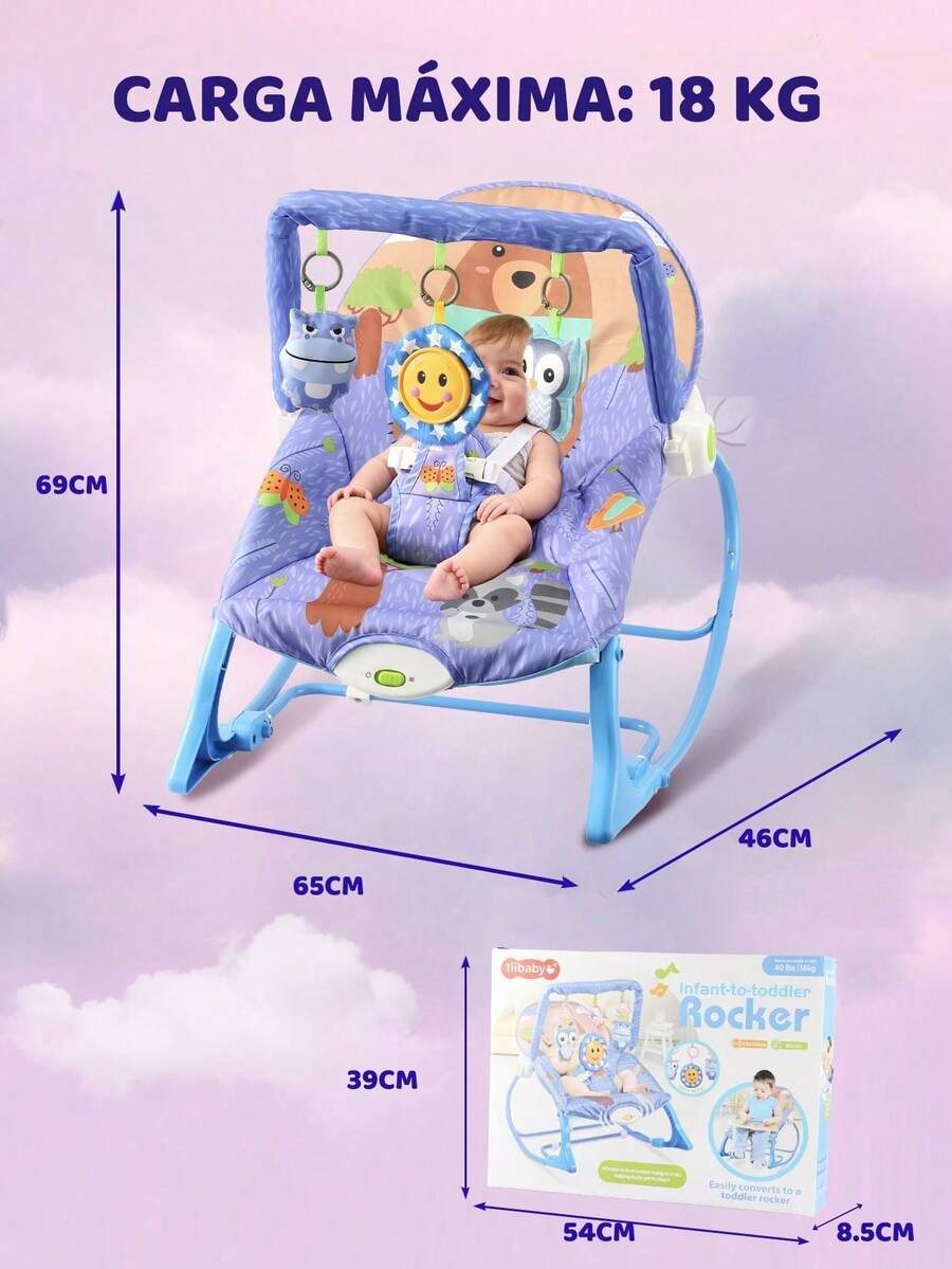 Silla mecedora multifuncional para bebé