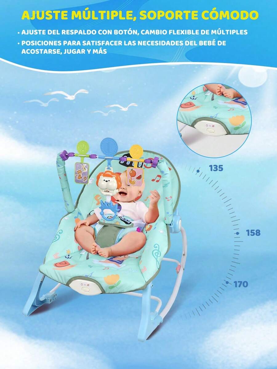 Silla mecedora multifuncional para bebé