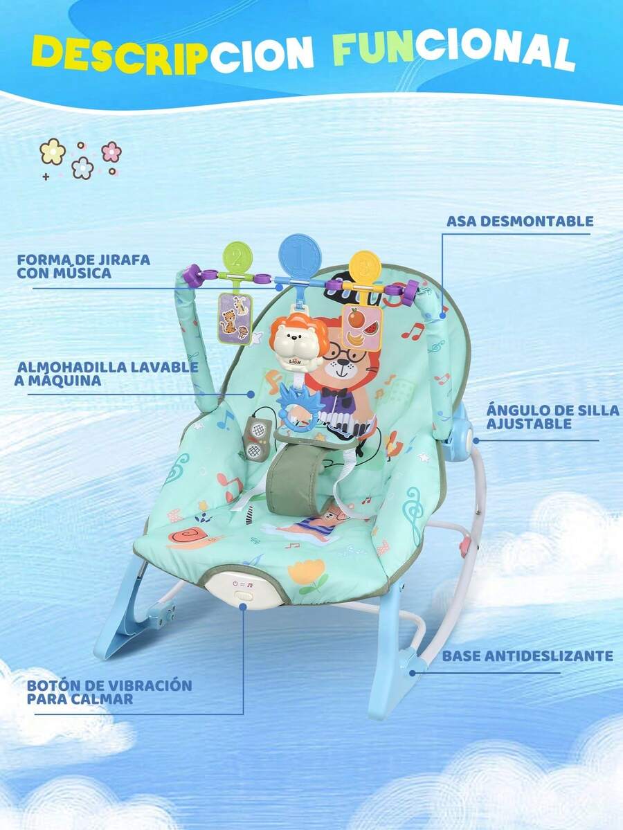 Silla mecedora multifuncional para bebé