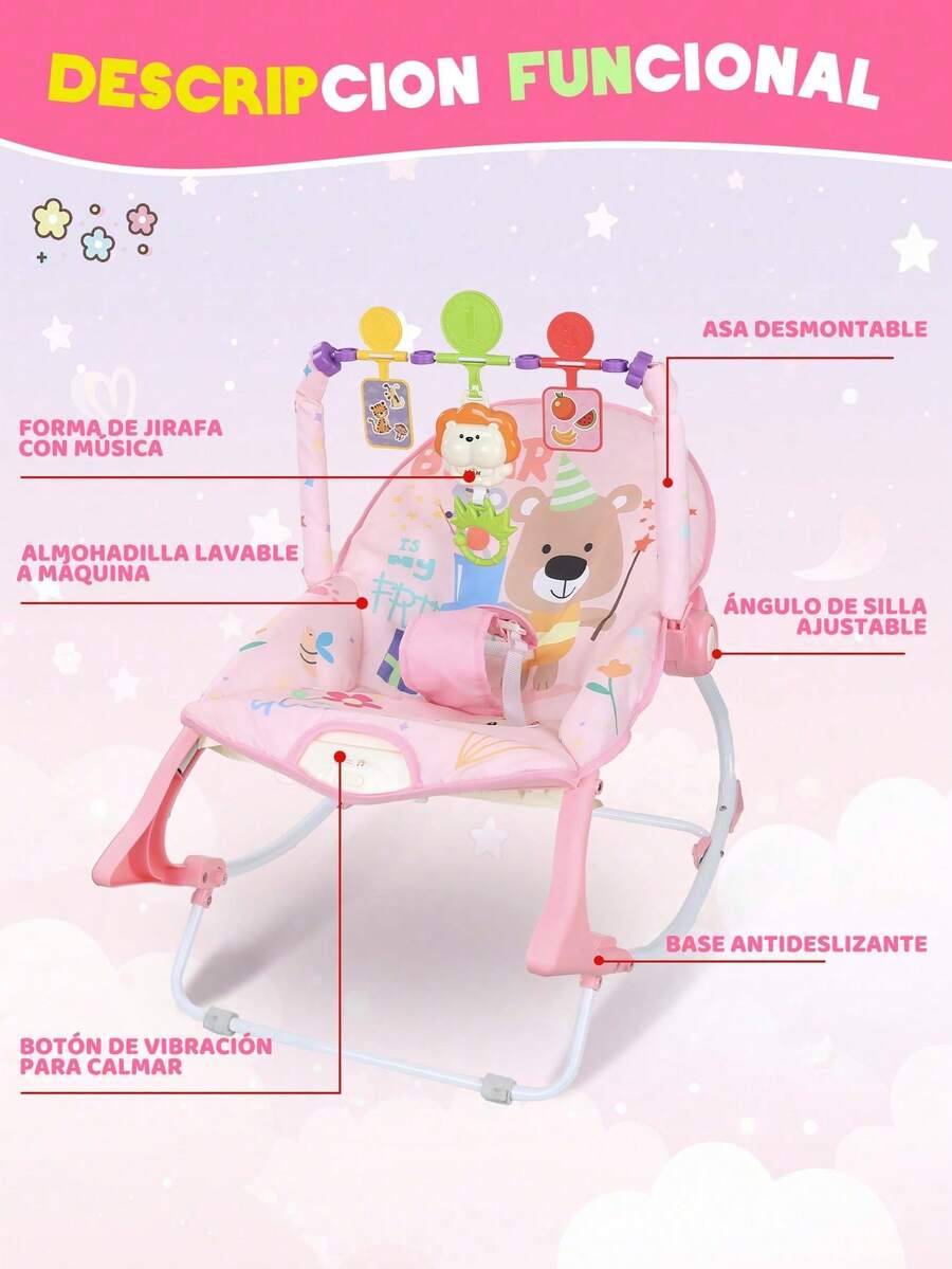 Silla mecedora multifuncional para bebé