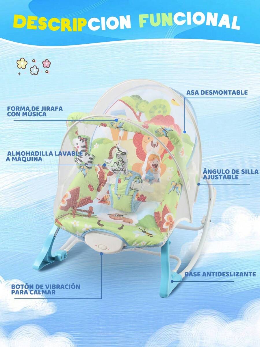 Silla mecedora multifuncional para bebé