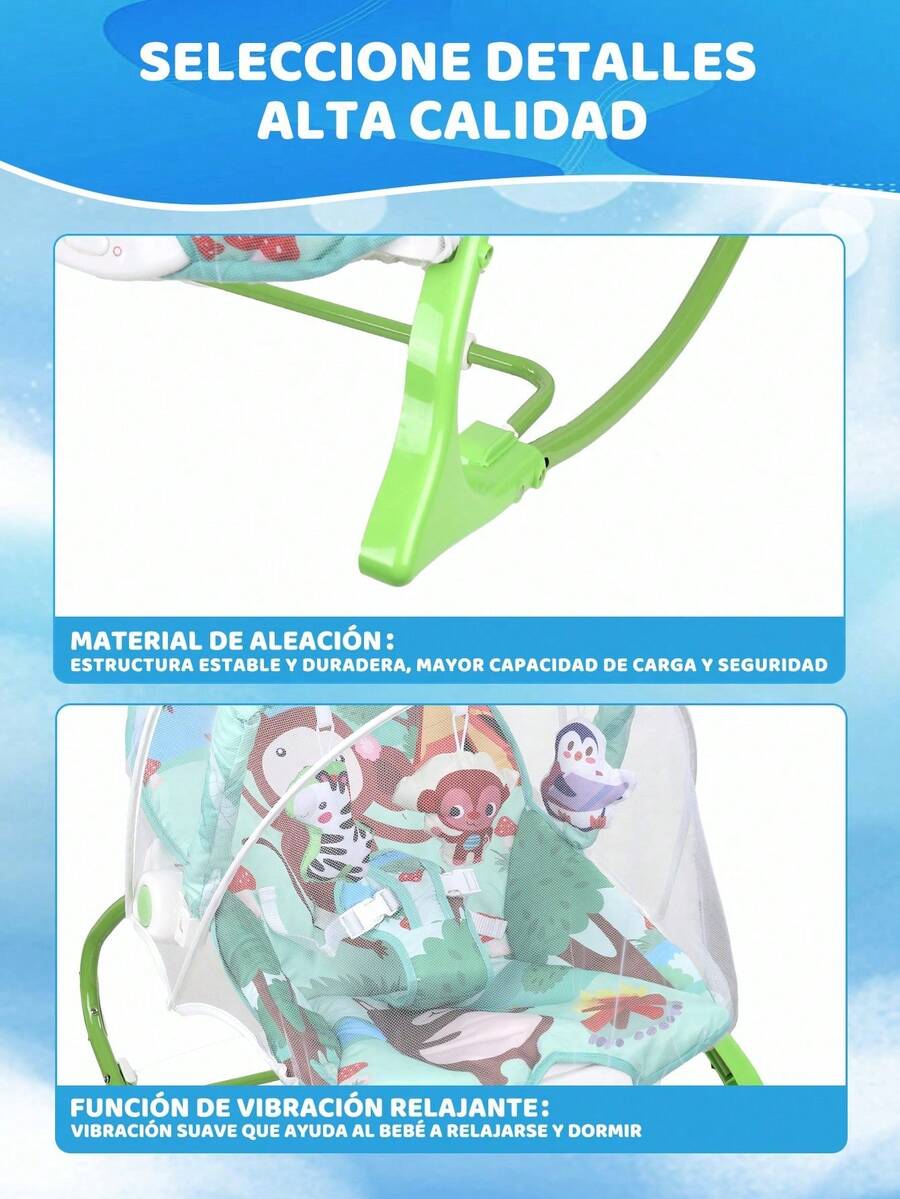 Silla mecedora multifuncional para bebé