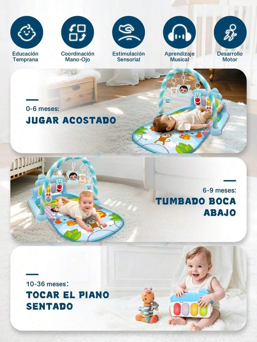 Juguete de gimnasio musical para bebé