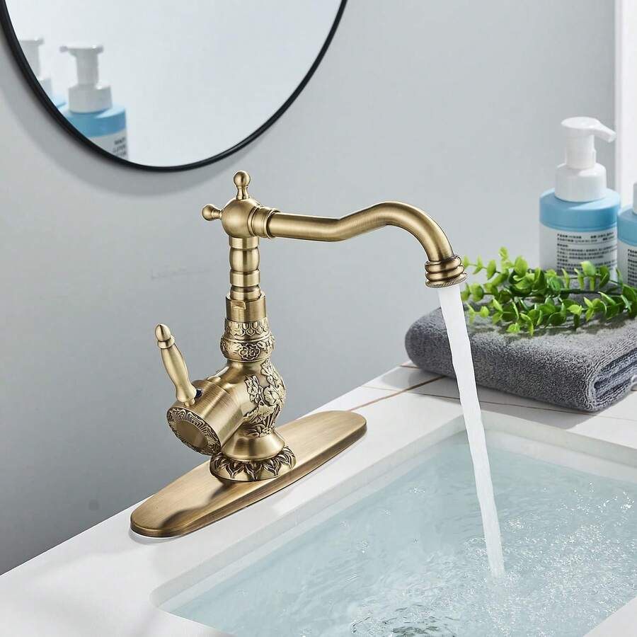 Grifo de baño de latón antiguo Grifo de baño monomando
