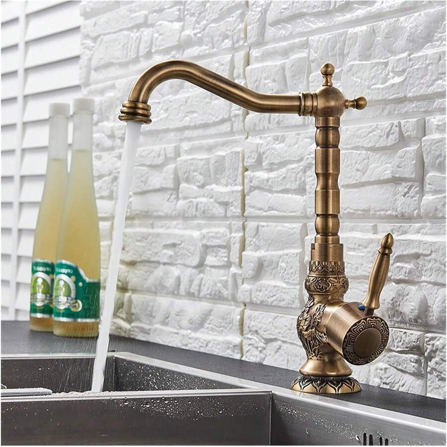 Grifo de baño de latón antiguo Grifo de baño monomando