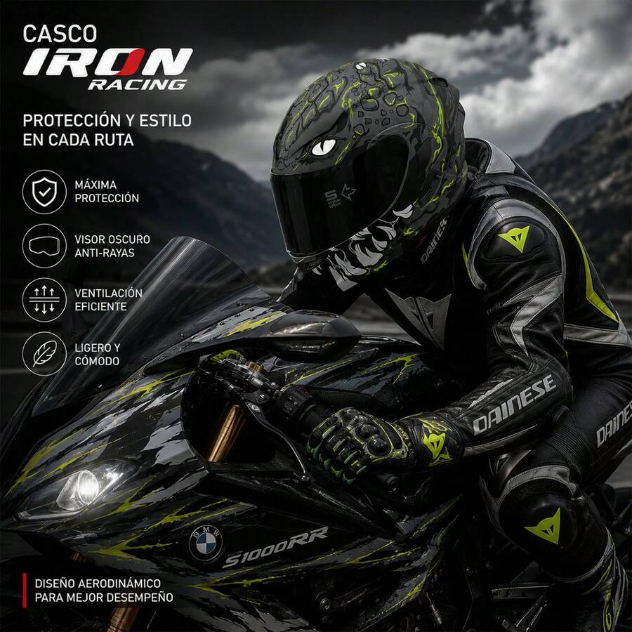 Casco Abatible Iron Racing IR-121