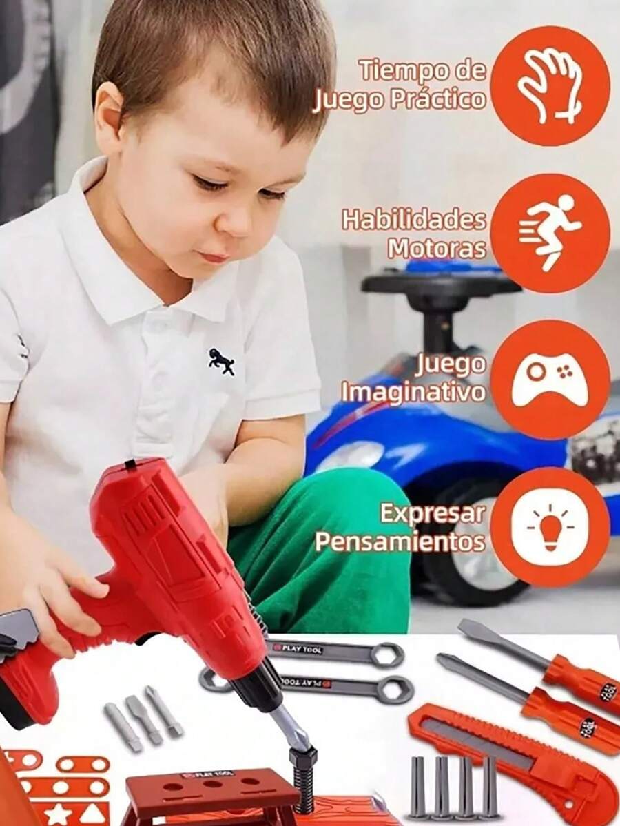 Juego de caja de herramientas para niños