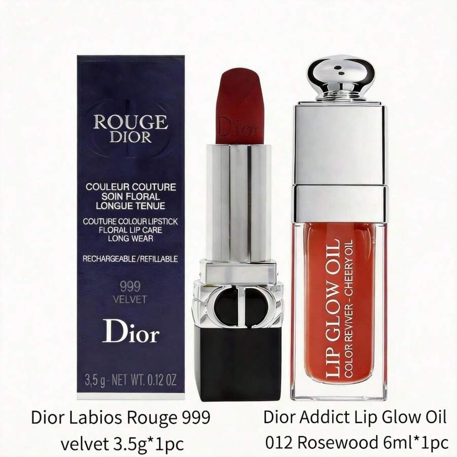 Dior Labios Rouge +Dior Addict Lip Glow Oil 012 Rosewood
