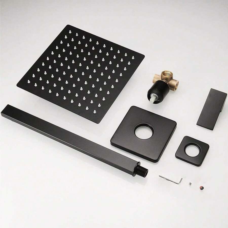 Mcmxtap  Kit Regadera Cuadrada 10 Pulgadas Tipo Lluvia Lujo