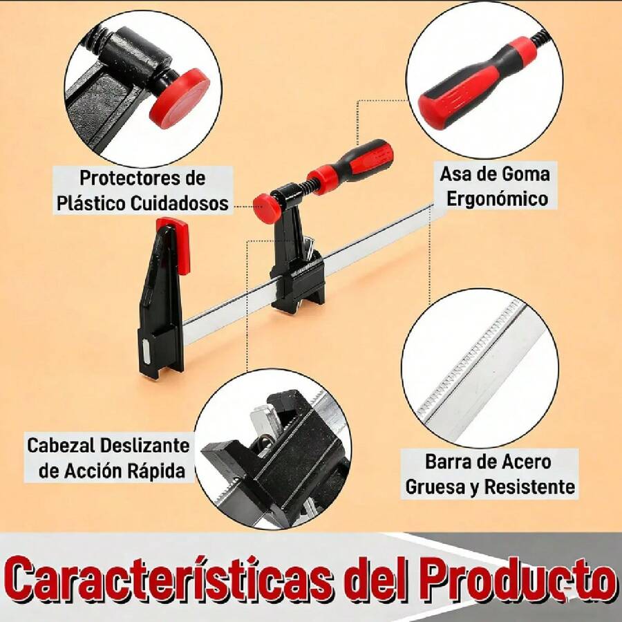 Juego de Abrazaderas de Barra Ajustable