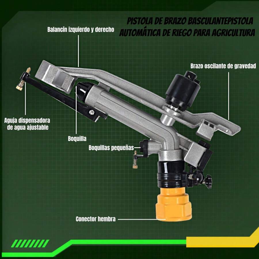 Aspersor De Impacto Rotativo Automático 360°