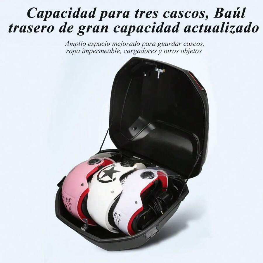 Maleta Trasera para Moto con Almohadilla