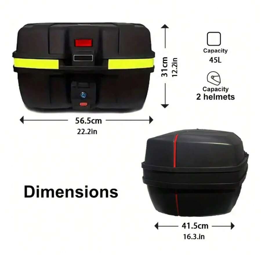 Cajuela para Moto 45L – Caja Trasera Universal