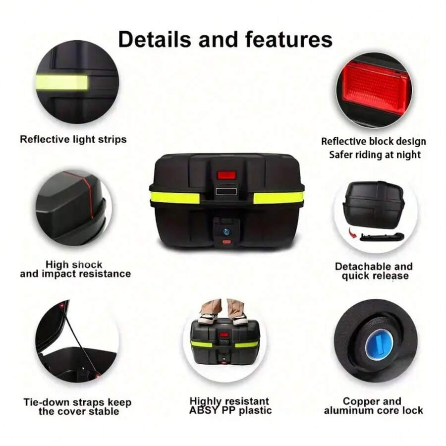 Cajuela para Moto 45L – Caja Trasera Universal