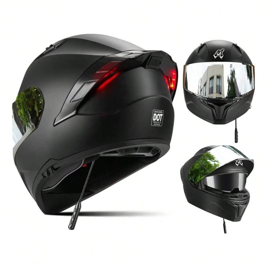 Casco Moto con Bluetooth y Luz