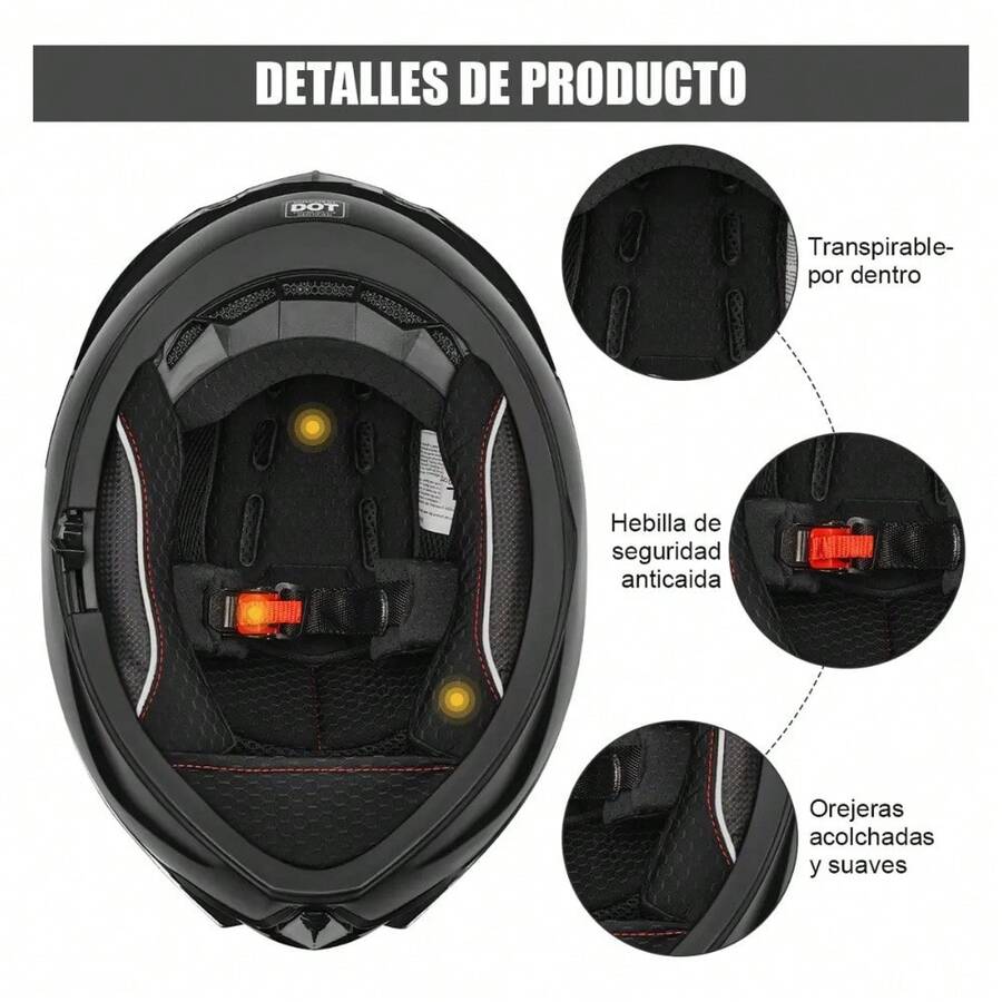 Casco Moto con Bluetooth y Luz