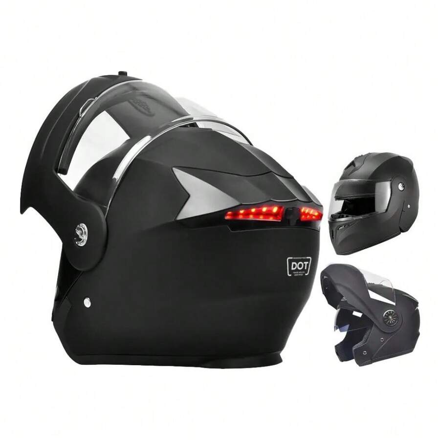 Casco Integral Para Moto Con Sistema Abatible
