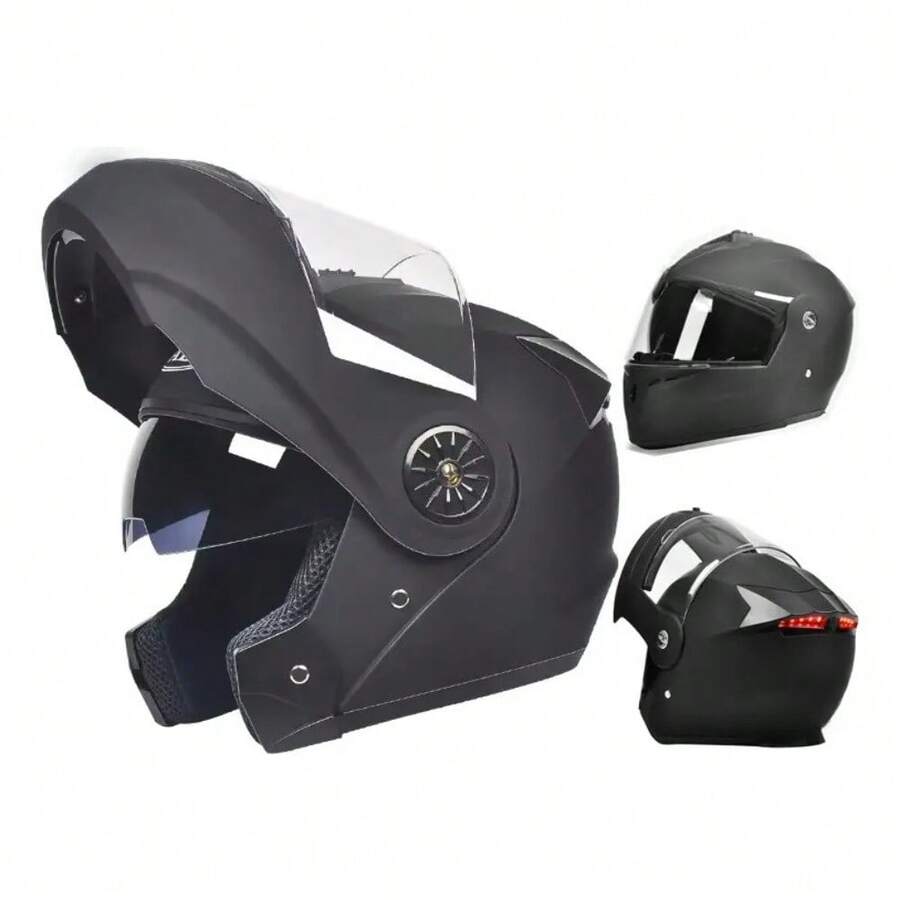 Casco Integral Para Moto Con Sistema Abatible