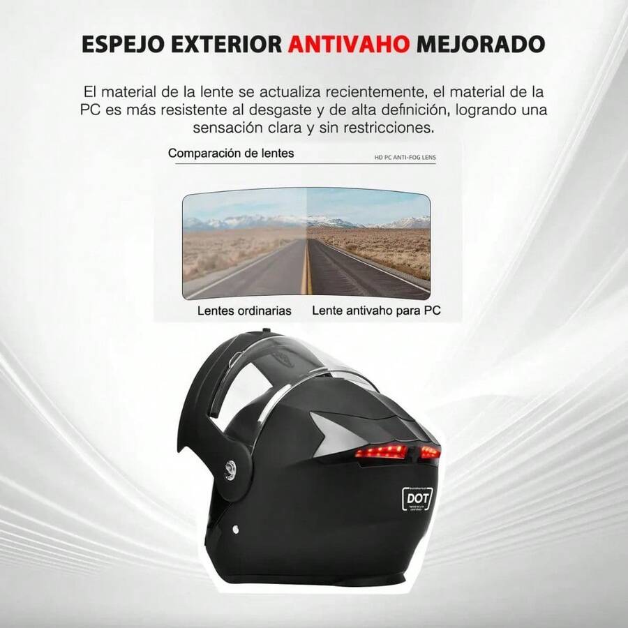 Casco Integral Para Moto Con Sistema Abatible