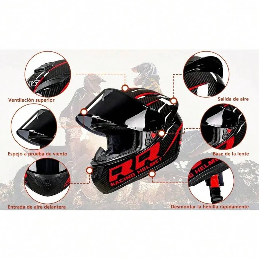 Casco Integral Deportivo Para Motocicleta