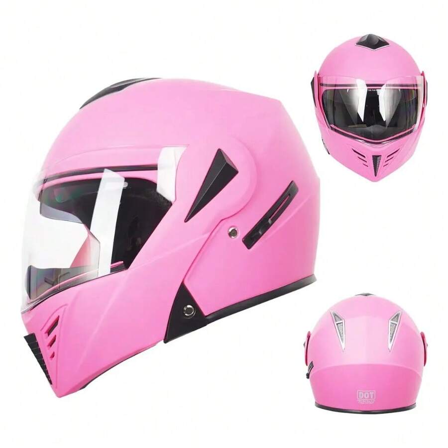 Casco Abatible para Moto con Doble Lente
