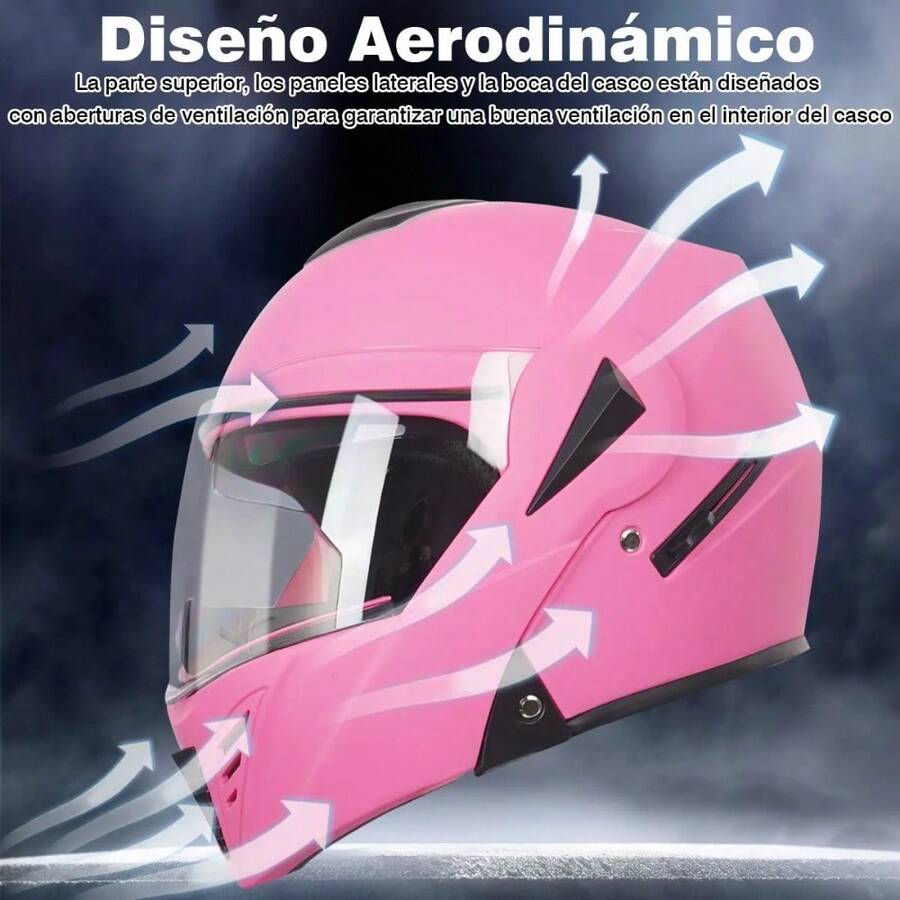 Casco Abatible para Moto con Doble Lente
