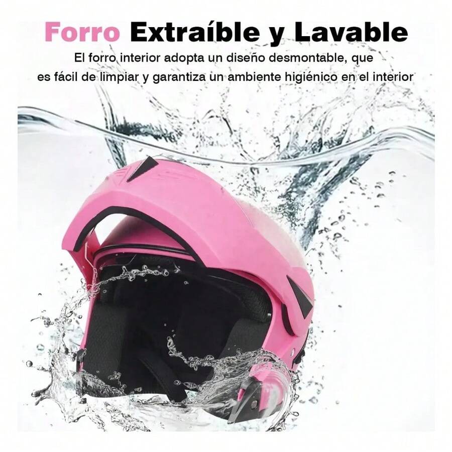 Casco Abatible para Moto con Doble Lente