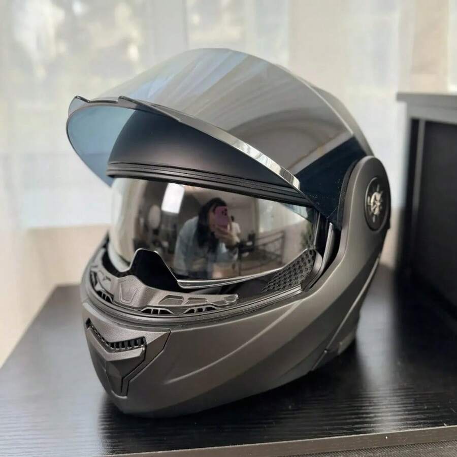 Casco Abatible para Moto con Doble Visera