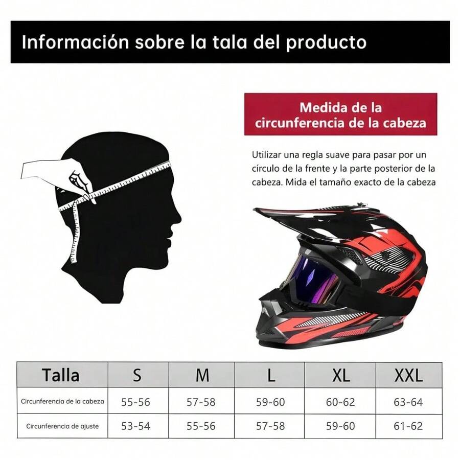 Casco ATV Cross con Guantes