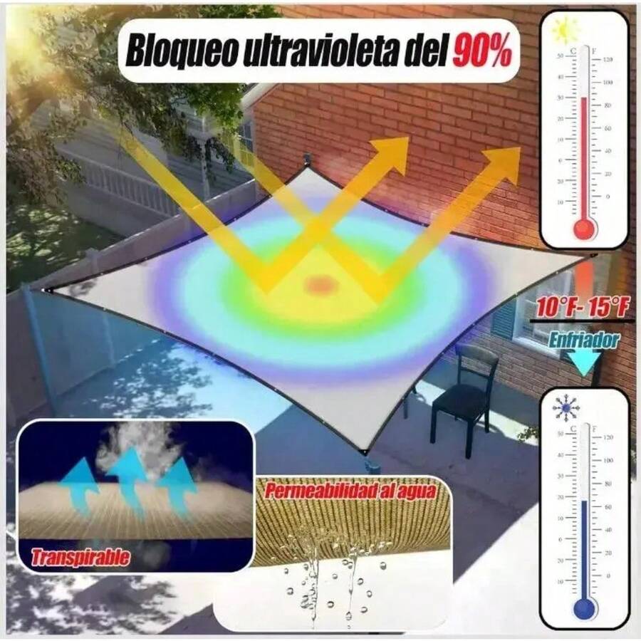 Malla Sombra Raschel 95% Cobertura