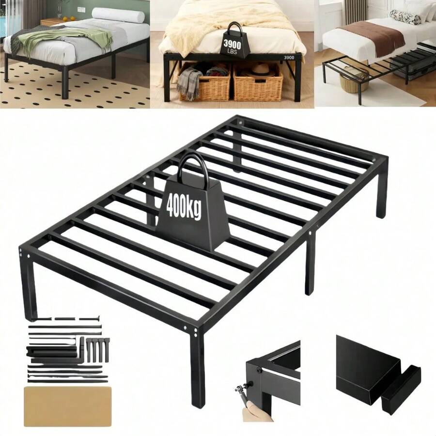 Base de Cama Individual Plegable de Metal