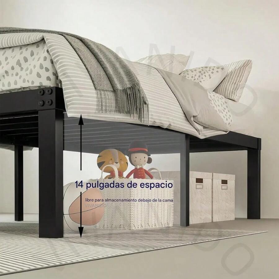 Base de Cama Individual Plegable de Metal