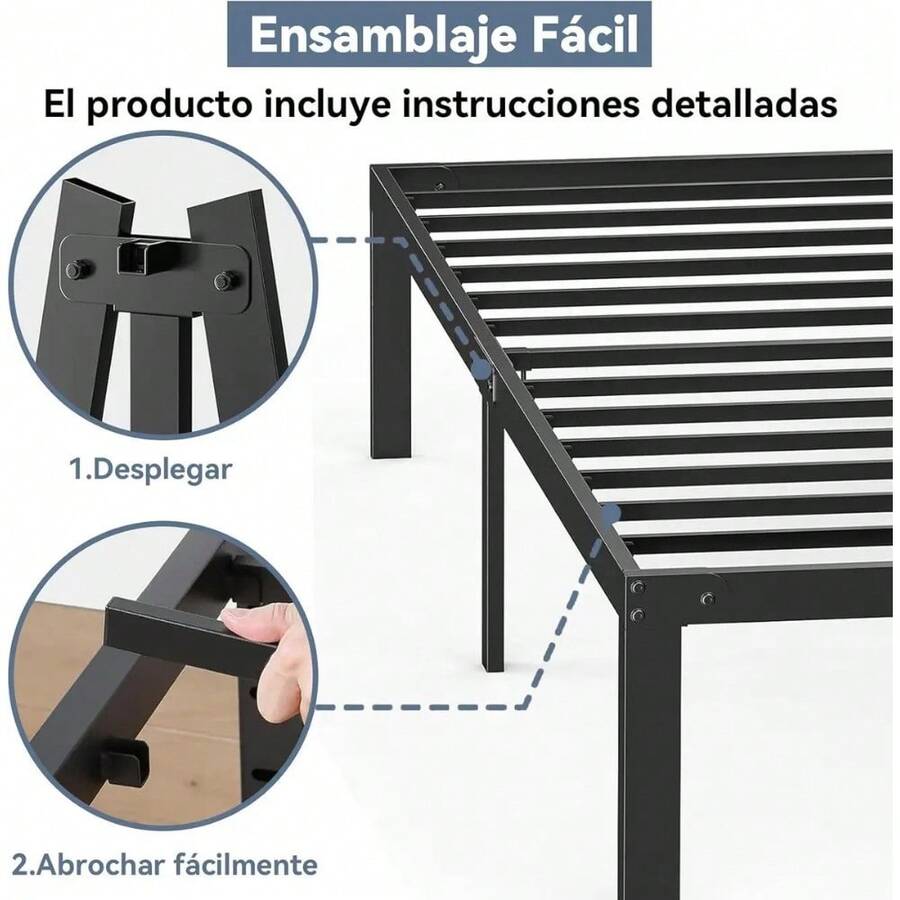 Base de Cama Individual de Metal