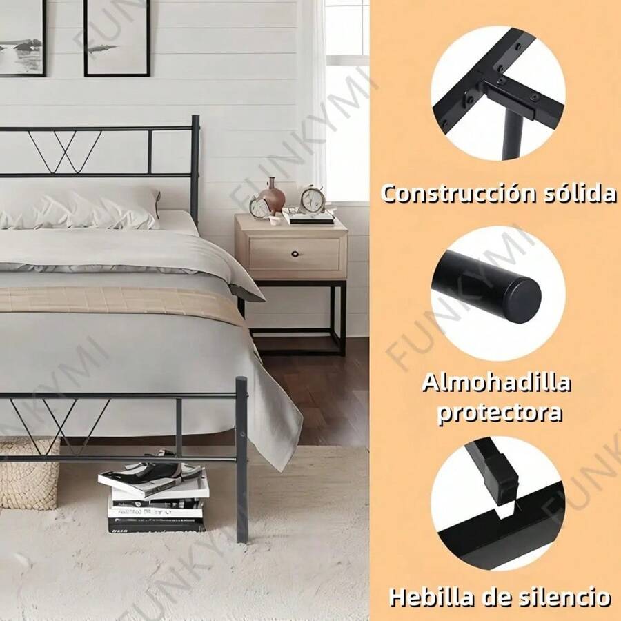 Cama Individual de Metal