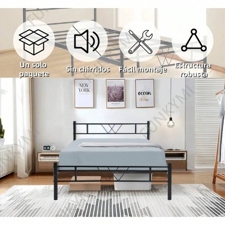 Cama Individual de Metal