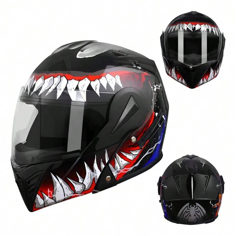 Casco Moto con Estampado de Symbiote