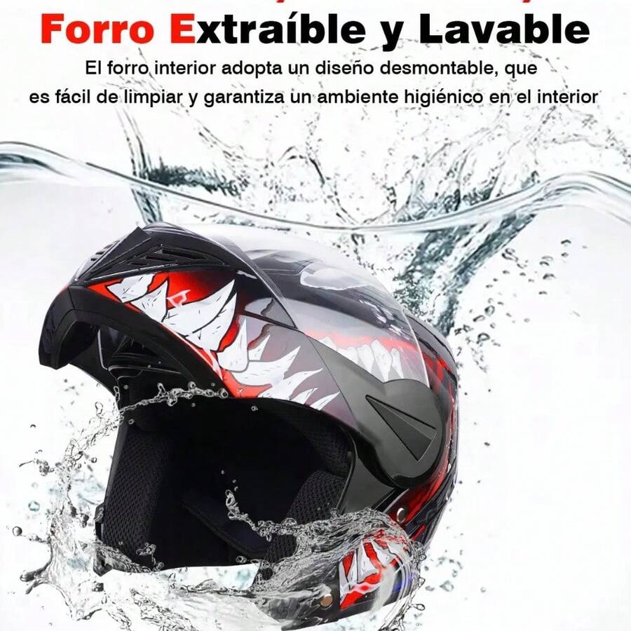 Casco Moto con Estampado de Symbiote
