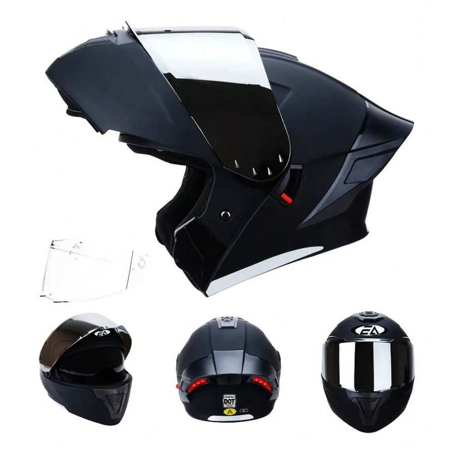 Casco Moto Abatible con LED RGB