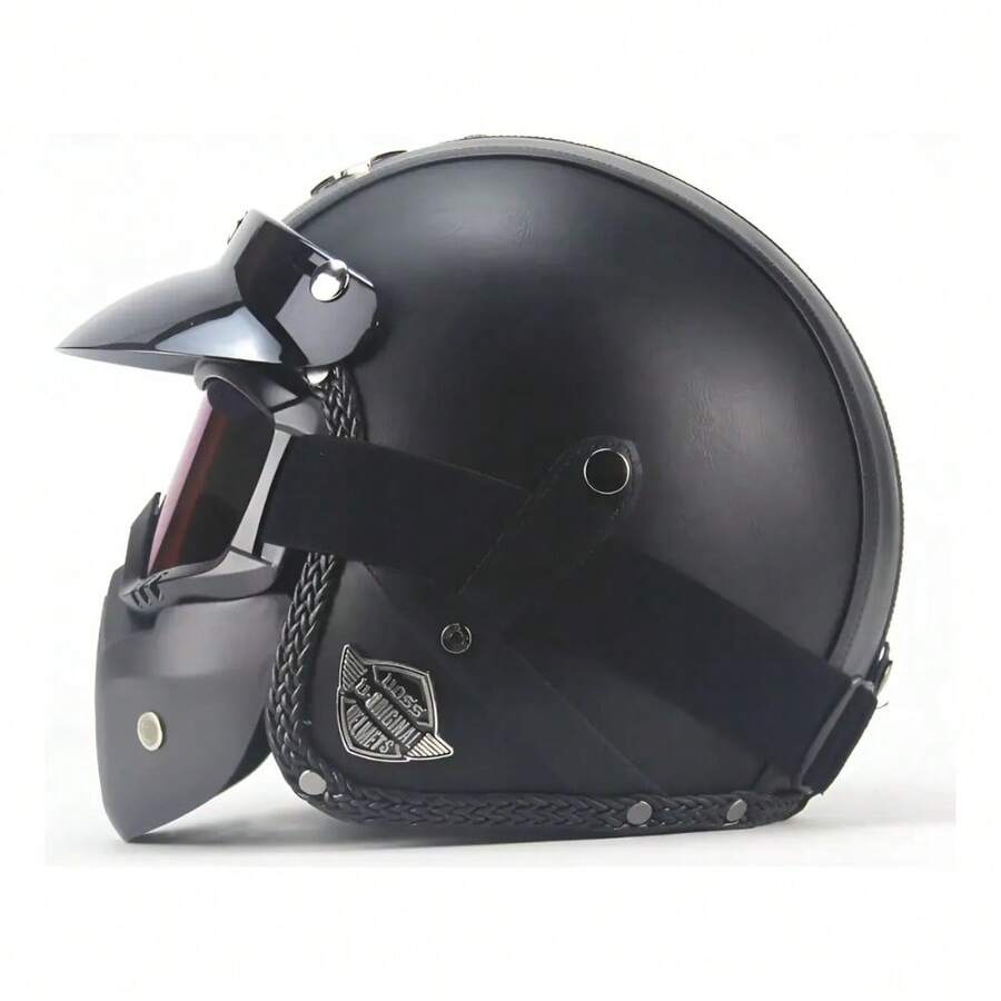 Casco Moto Medio Careta
