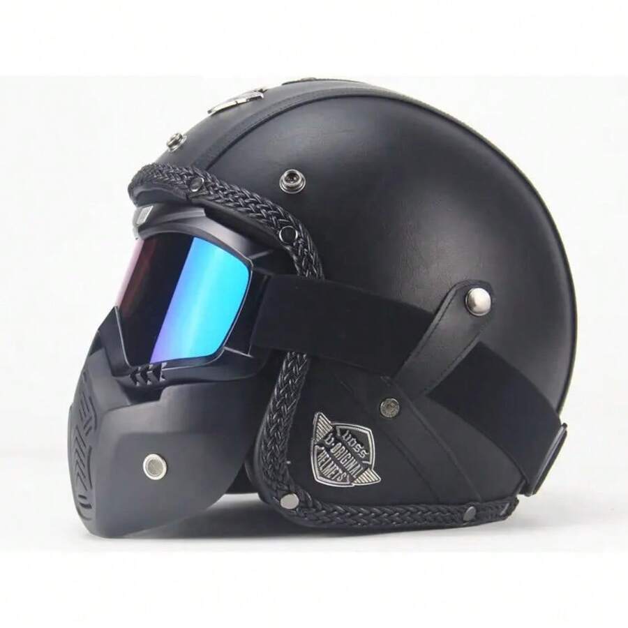 Casco Moto Medio Careta