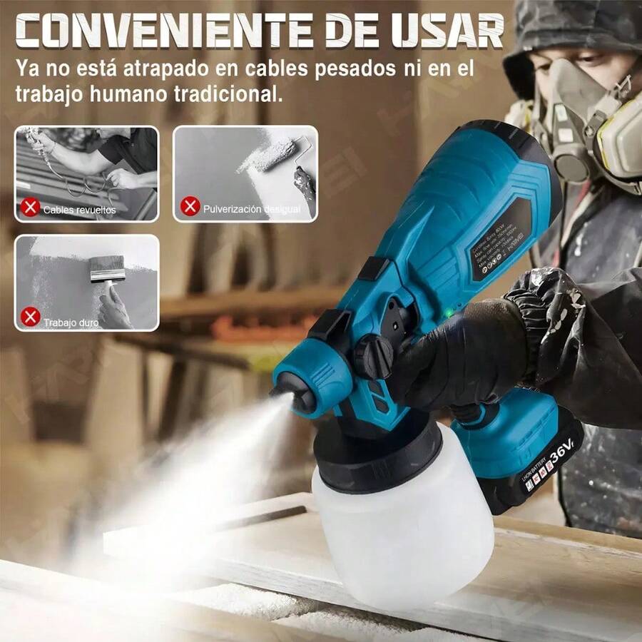 Pistola de Pintura Inalámbrica 800W