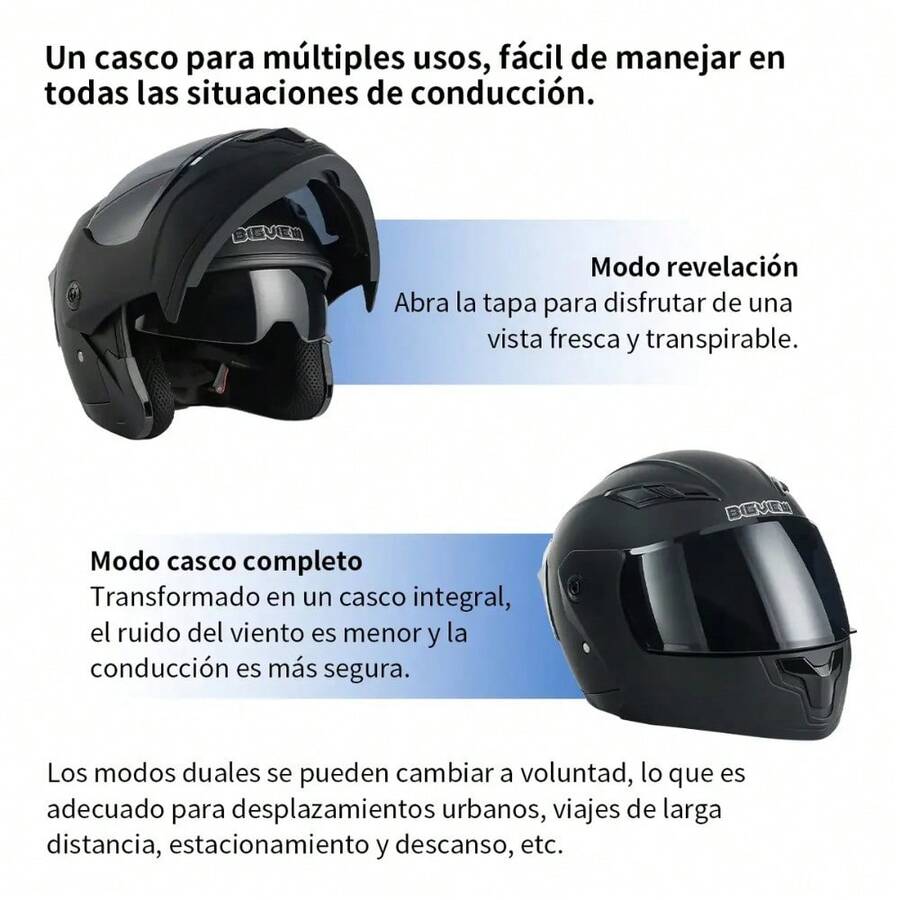 Casco Modular para Motocicleta Flip-Up