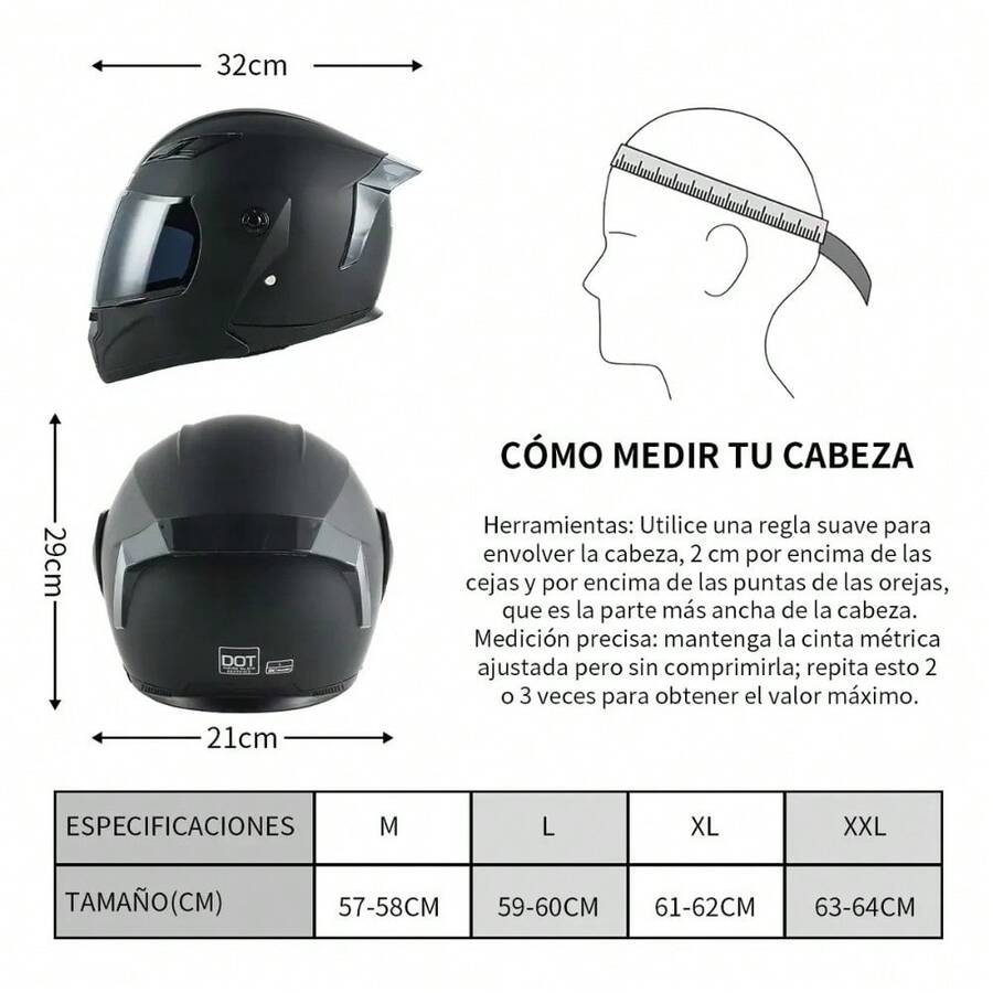 Casco Modular para Motocicleta Flip-Up