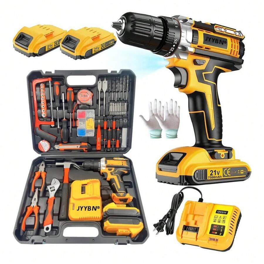 *Taladro Inalámbrico 21V con 118 Accesorios