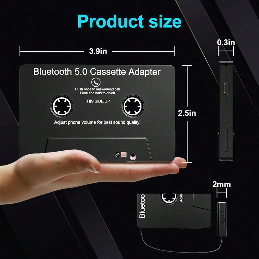 Adaptador Convertidor Casete Bluetooth Para Coche Automóvil